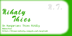 mihaly thies business card